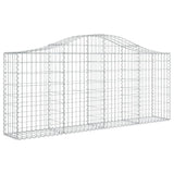 Arched Gabion Baskets 50 pcs 200x30x80/100 cm Galvanised Iron