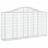 Arched Gabion Baskets 4 pcs 200x30x100/120 cm Galvanised Iron