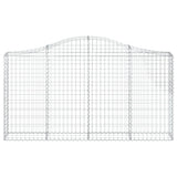 Arched Gabion Baskets 5 pcs 200x30x100/120 cm Galvanised Iron