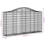 Arched Gabion Baskets 6 pcs 200x30x100/120 cm Galvanised Iron