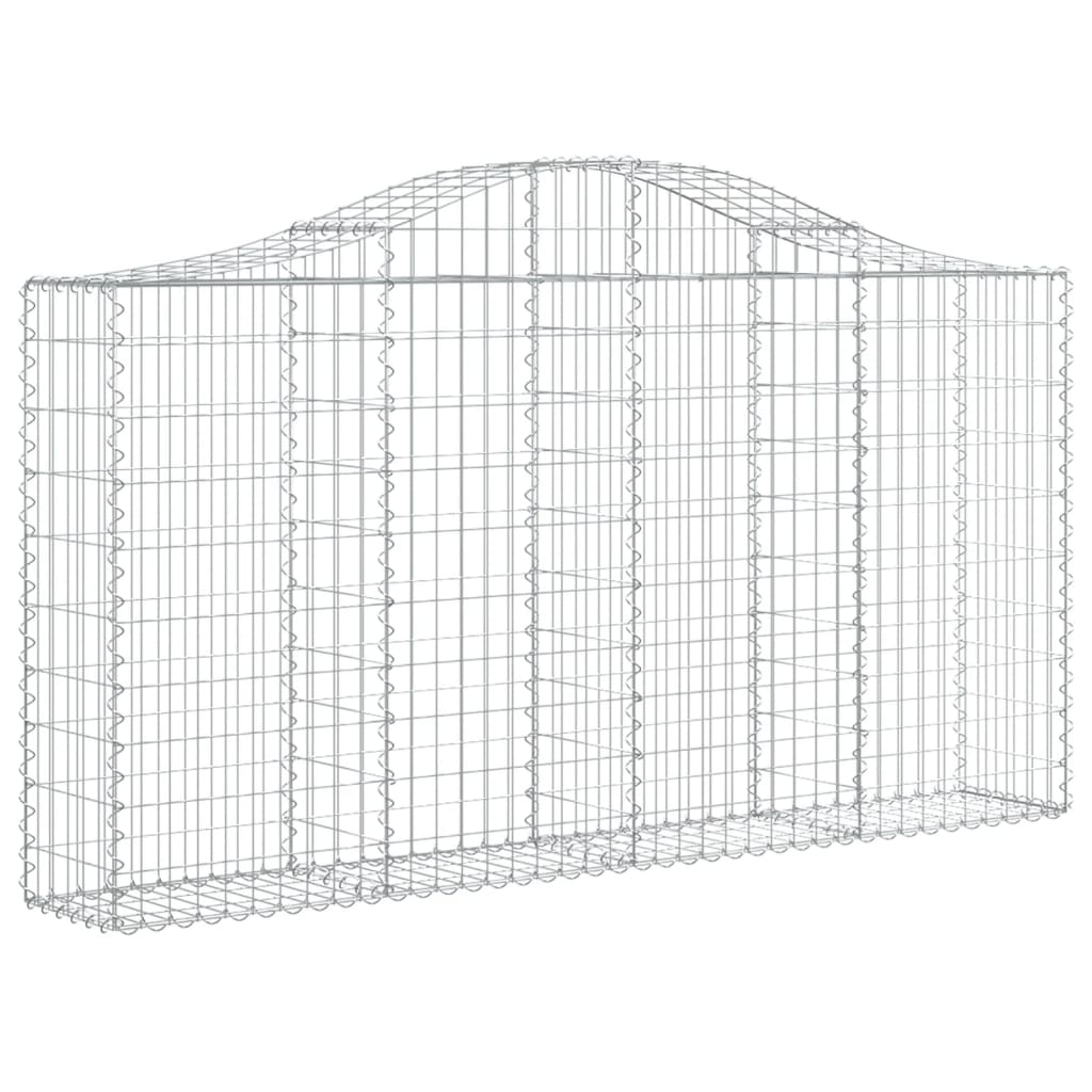 Arched Gabion Baskets 40 pcs 200x30x100/120 cm Galvanised Iron
