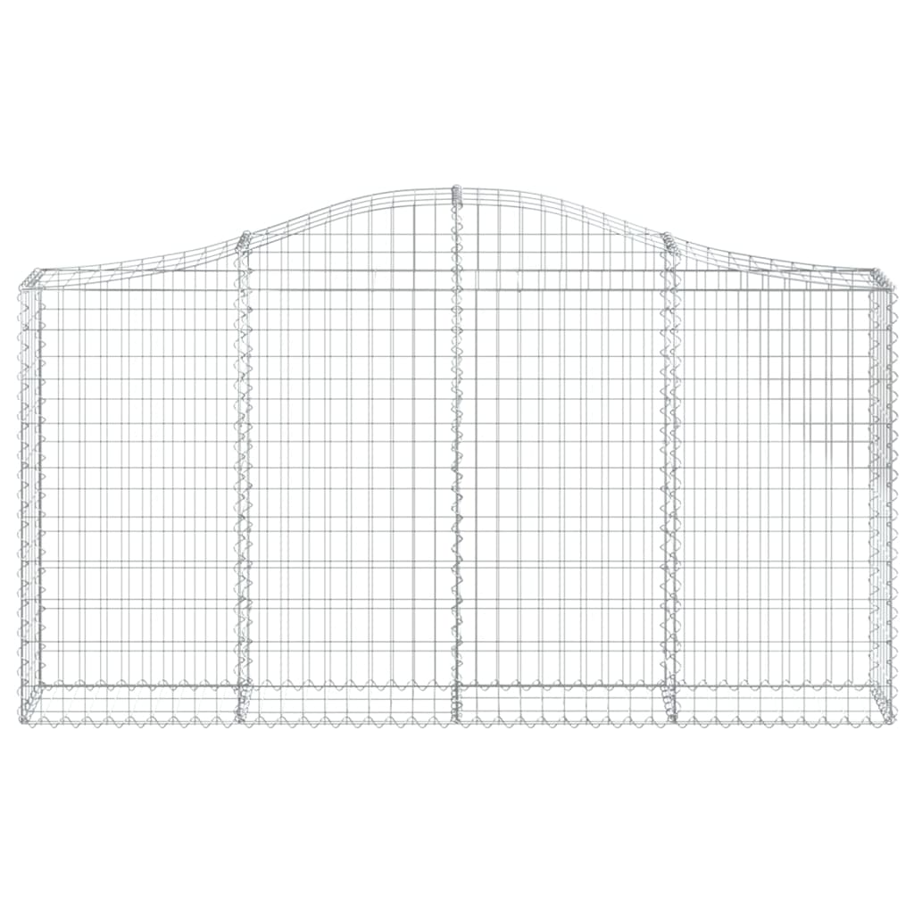 Arched Gabion Baskets 40 pcs 200x30x100/120 cm Galvanised Iron
