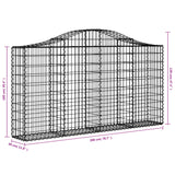 Arched Gabion Baskets 40 pcs 200x30x100/120 cm Galvanised Iron