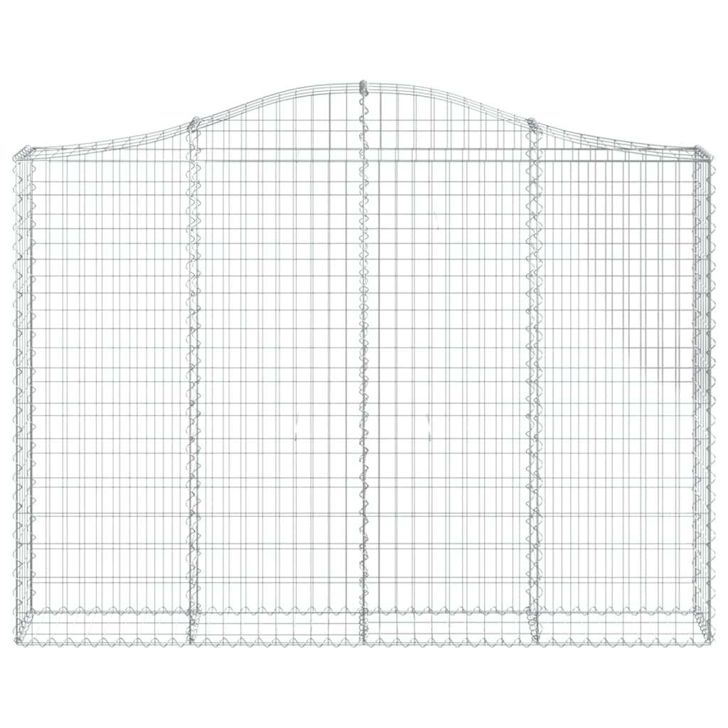 Arched Gabion Baskets 2 pcs 200x30x140/160 cm Galvanised Iron