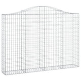 Arched Gabion Baskets 5 pcs 200x30x140/160 cm Galvanised Iron