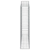 Arched Gabion Baskets 5 pcs 200x30x140/160 cm Galvanised Iron