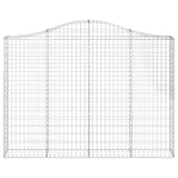 Arched Gabion Baskets 8 pcs 200x30x140/160 cm Galvanised Iron