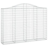 Arched Gabion Baskets 9 pcs 200x30x140/160 cm Galvanised Iron