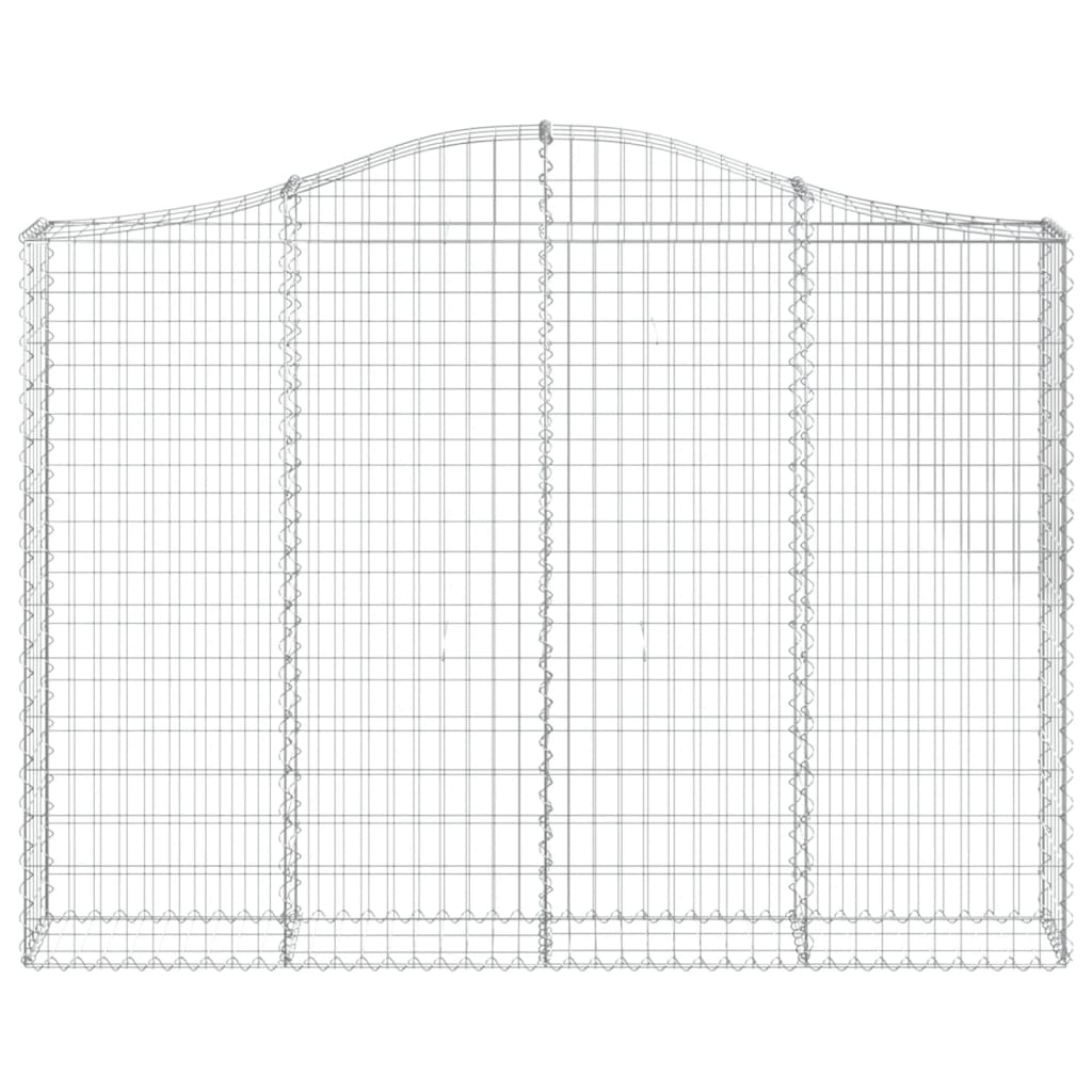 Arched Gabion Baskets 9 pcs 200x30x140/160 cm Galvanised Iron