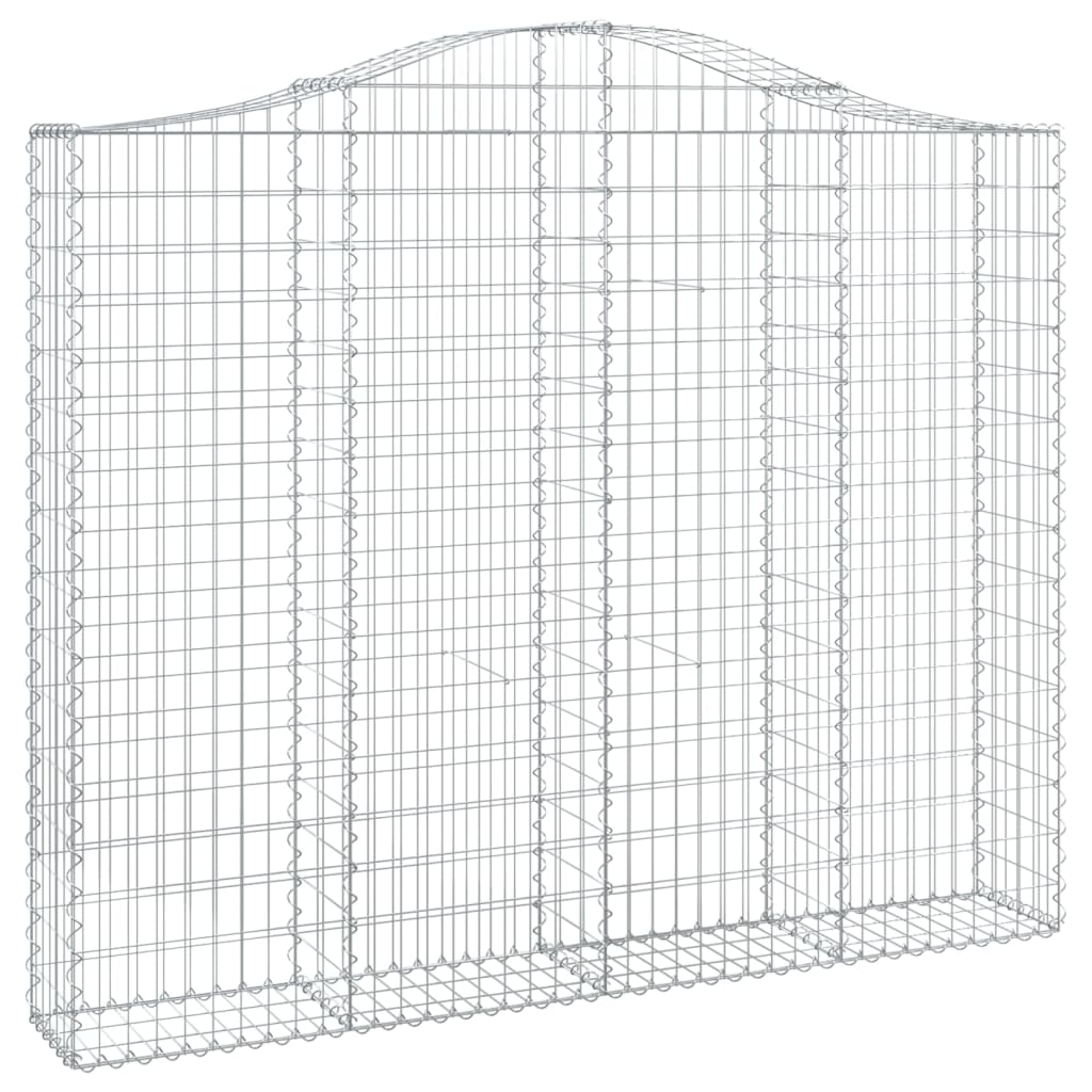 Arched Gabion Baskets 2 pcs 200x30x160/180 cm Galvanised Iron