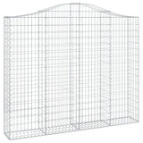 Arched Gabion Baskets 2 pcs 200x30x160/180 cm Galvanised Iron