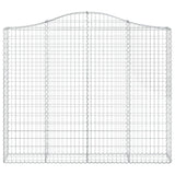 Arched Gabion Baskets 2 pcs 200x30x160/180 cm Galvanised Iron