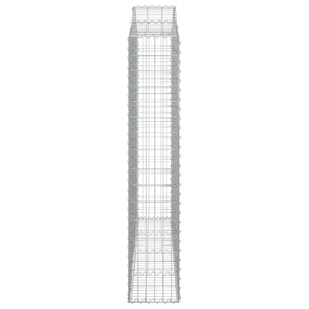 Arched Gabion Baskets 5 pcs 200x30x160/180 cm Galvanised Iron