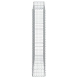 Arched Gabion Baskets 5 pcs 200x30x160/180 cm Galvanised Iron