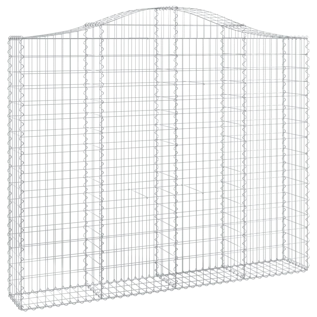 Arched Gabion Baskets 7 pcs 200x30x160/180 cm Galvanised Iron