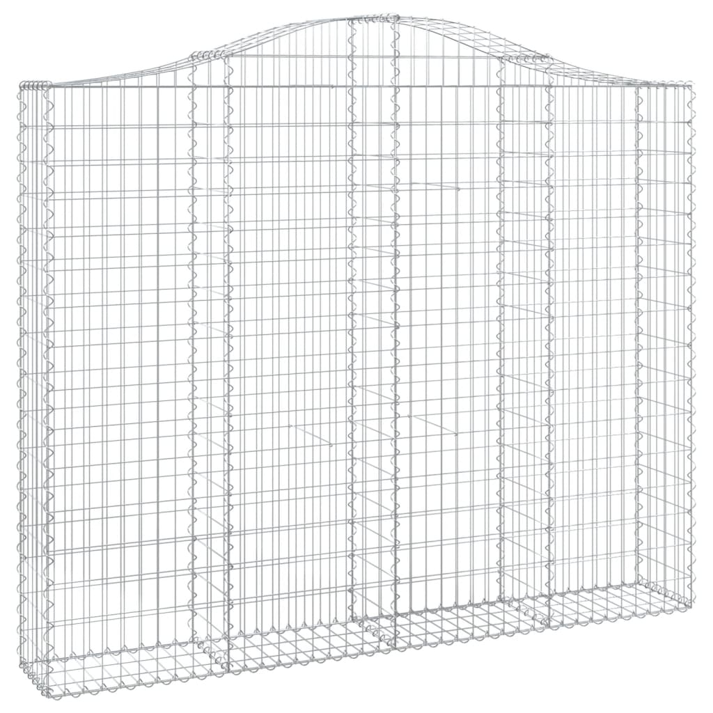 Arched Gabion Baskets 13 pcs 200x30x160/180 cm Galvanised Iron