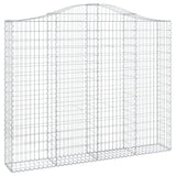 Arched Gabion Baskets 13 pcs 200x30x160/180 cm Galvanised Iron