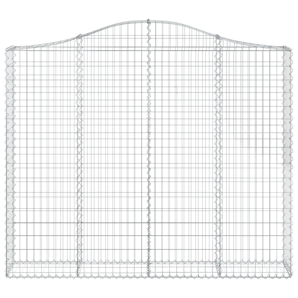 Arched Gabion Baskets 13 pcs 200x30x160/180 cm Galvanised Iron