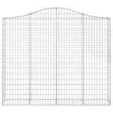 Arched Gabion Baskets 13 pcs 200x30x160/180 cm Galvanised Iron