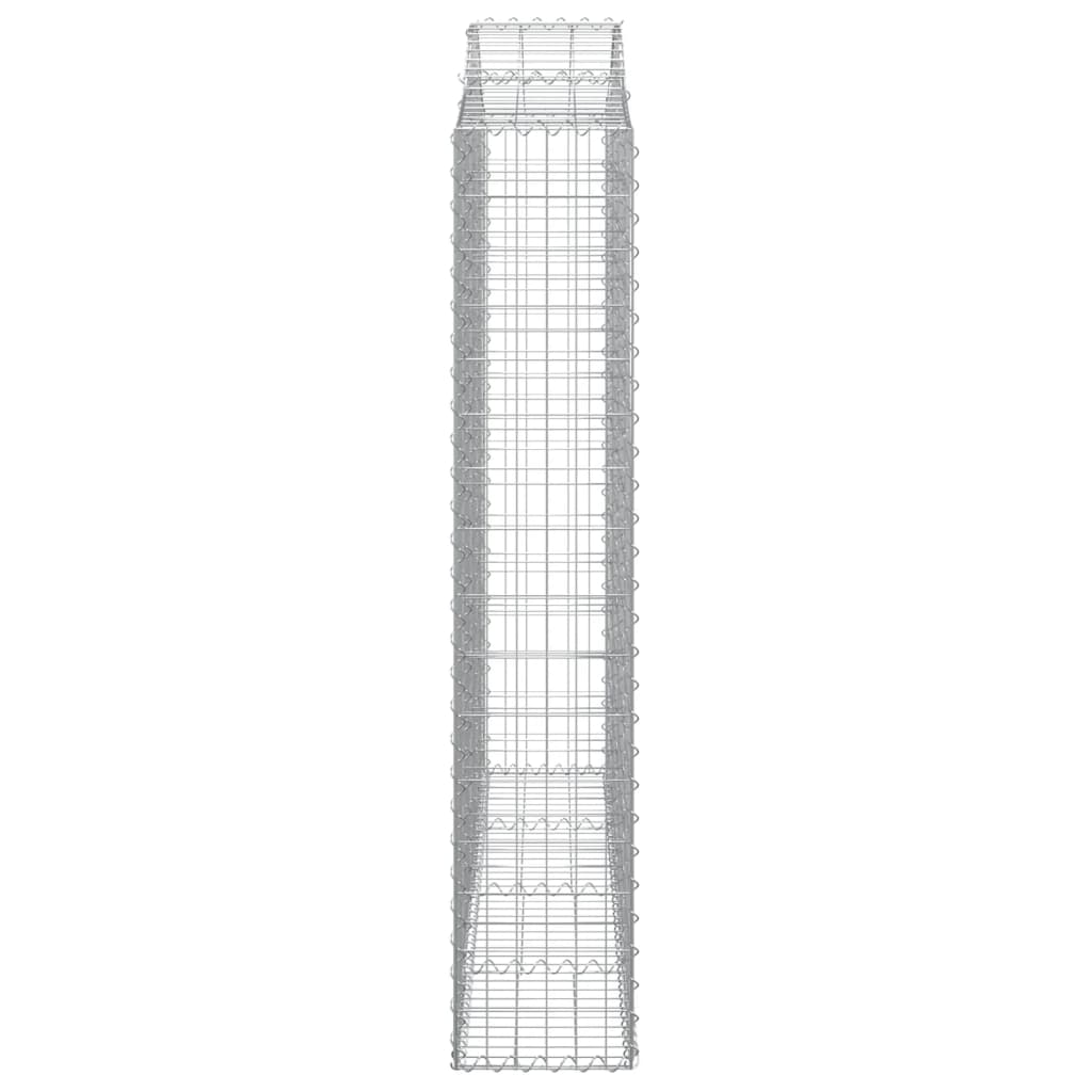 Arched Gabion Baskets 13 pcs 200x30x160/180 cm Galvanised Iron