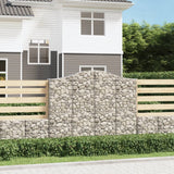 Arched Gabion Baskets 13 pcs 200x30x160/180 cm Galvanised Iron