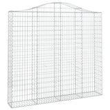 Arched Gabion Baskets 4 pcs 200x30x180/200 cm Galvanised Iron