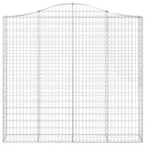 Arched Gabion Baskets 4 pcs 200x30x180/200 cm Galvanised Iron