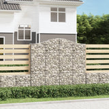 Arched Gabion Baskets 4 pcs 200x30x180/200 cm Galvanised Iron