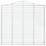 Arched Gabion Baskets 7 pcs 200x30x180/200 cm Galvanised Iron