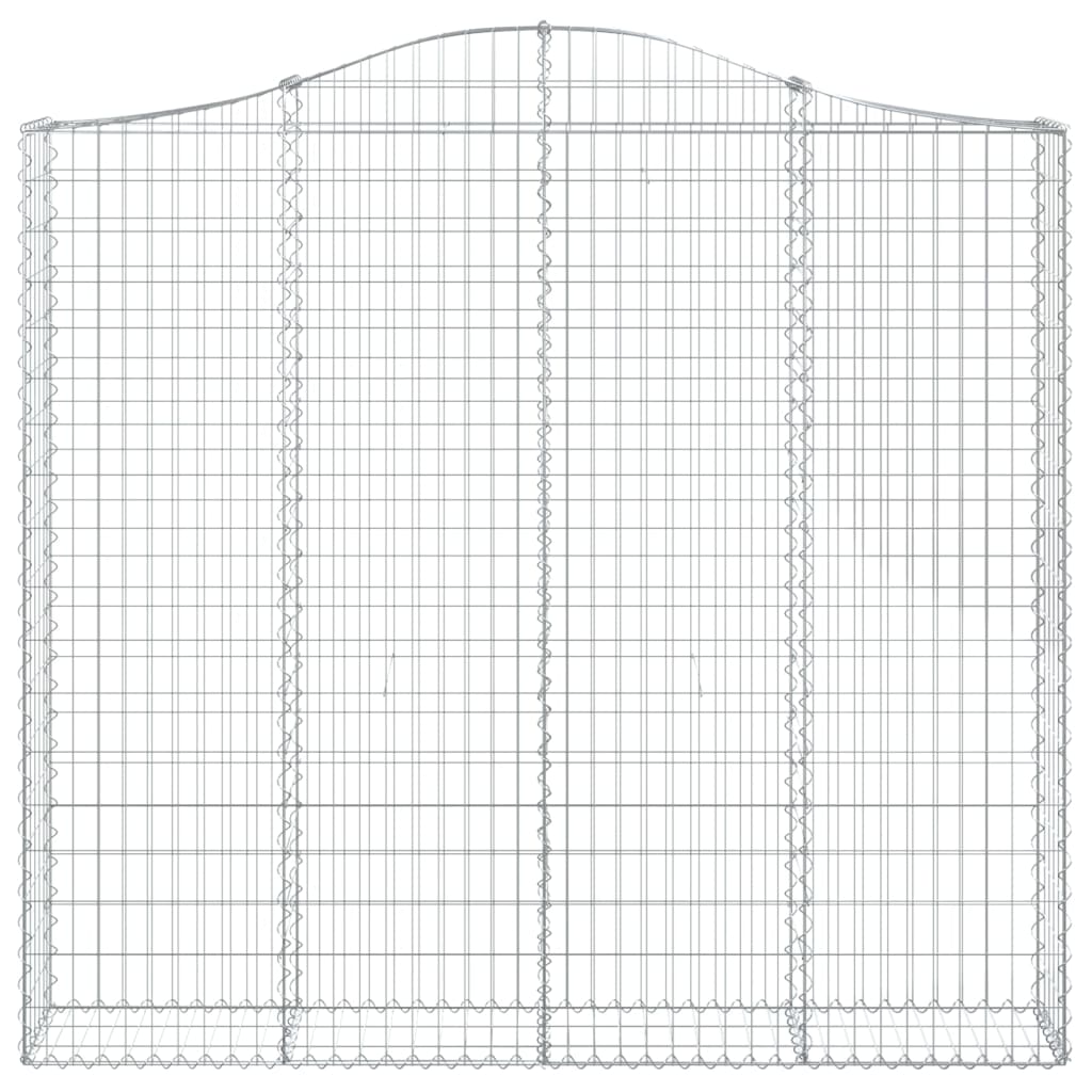 Arched Gabion Baskets 10 pcs 200x30x180/200 cm Galvanised Iron