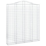 Arched Gabion Baskets 3 pcs 200x30x220/240 cm Galvanised Iron