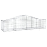 Arched Gabion Baskets 4 pcs 200x50x40/60 cm Galvanised Iron