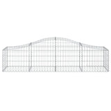 Arched Gabion Baskets 4 pcs 200x50x40/60 cm Galvanised Iron