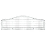 Arched Gabion Baskets 5 pcs 200x50x40/60 cm Galvanised Iron