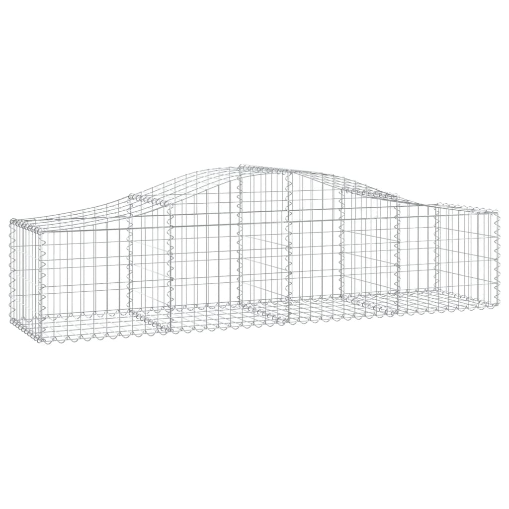 Arched Gabion Baskets 7 pcs 200x50x40/60 cm Galvanised Iron