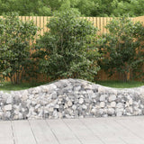 Arched Gabion Baskets 8 pcs 200x50x40/60 cm Galvanised Iron