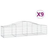 Arched Gabion Baskets 9 pcs 200x50x40/60 cm Galvanised Iron