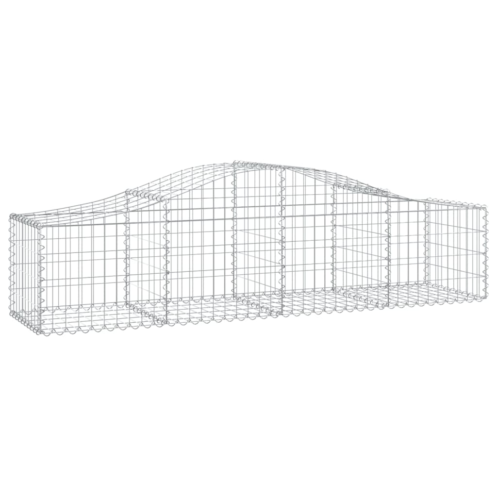 Arched Gabion Baskets 14 pcs 200x50x40/60 cm Galvanised Iron