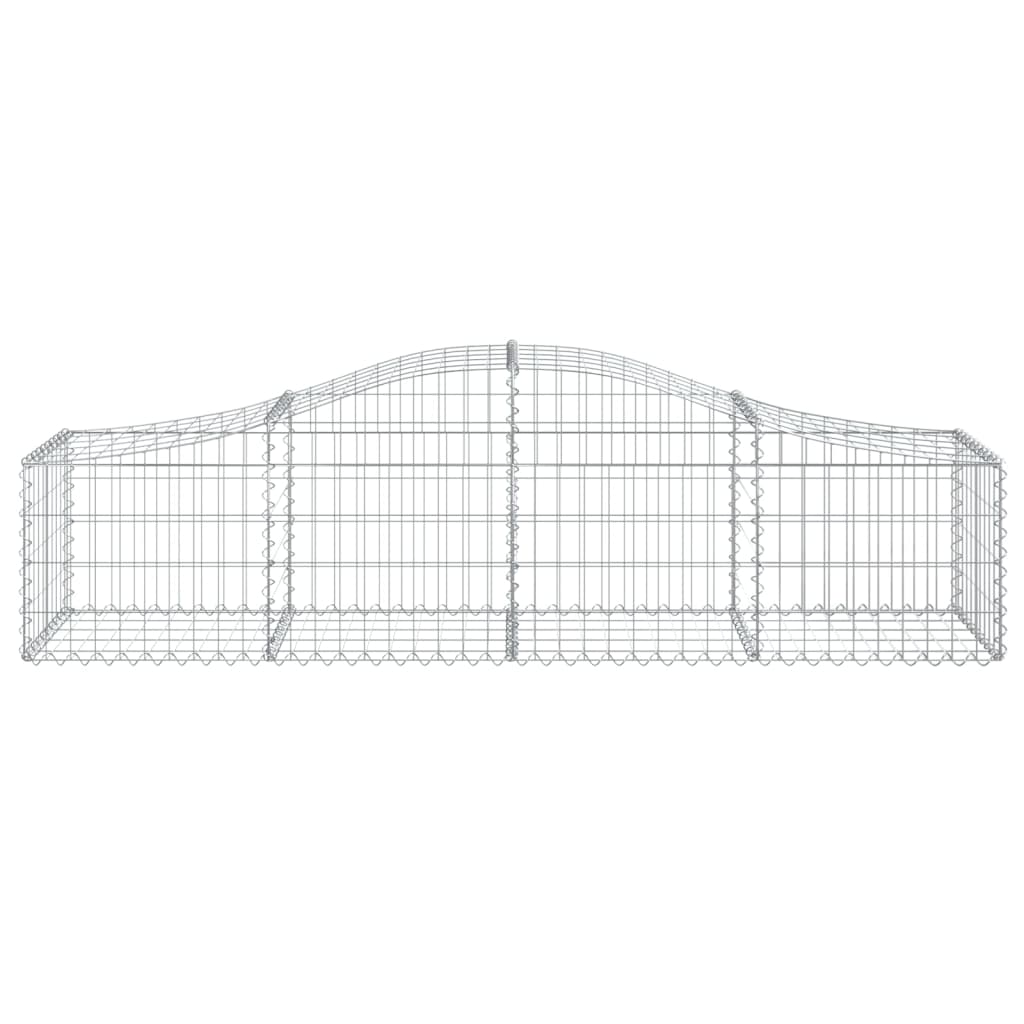 Arched Gabion Baskets 14 pcs 200x50x40/60 cm Galvanised Iron