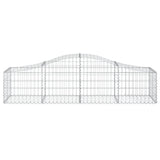 Arched Gabion Baskets 15 pcs 200x50x40/60 cm Galvanised Iron