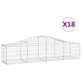 Arched Gabion Baskets 18 pcs 200x50x40/60 cm Galvanised Iron