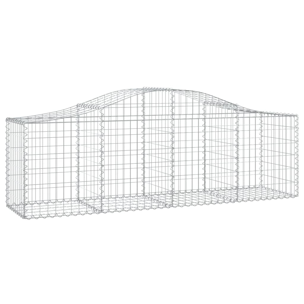 Arched Gabion Baskets 8 pcs 200x50x60/80 cm Galvanised Iron