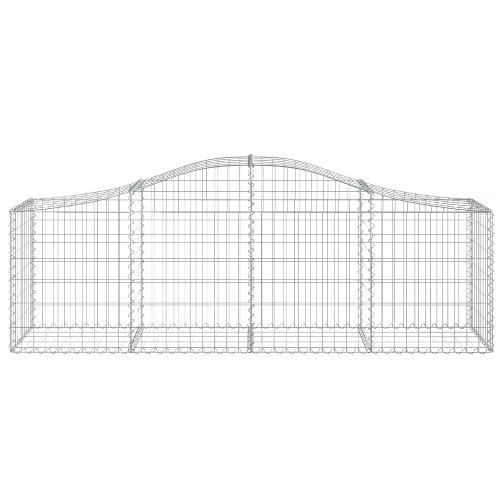 Arched Gabion Baskets 8 pcs 200x50x60/80 cm Galvanised Iron
