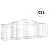Arched Gabion Baskets 11 pcs 200x50x60/80 cm Galvanised Iron