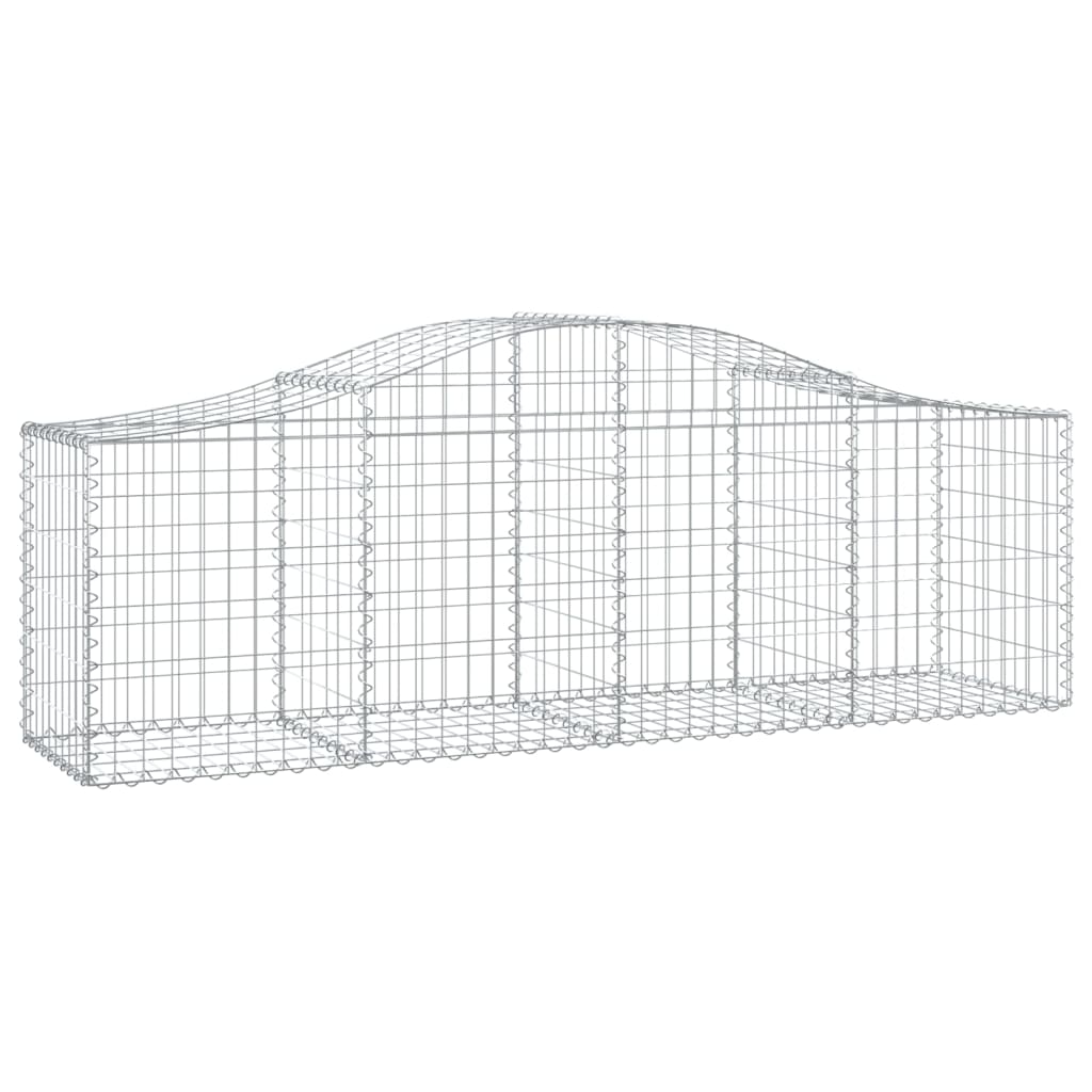 Arched Gabion Baskets 11 pcs 200x50x60/80 cm Galvanised Iron