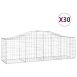 Arched Gabion Baskets 30 pcs 200x50x60/80 cm Galvanised Iron