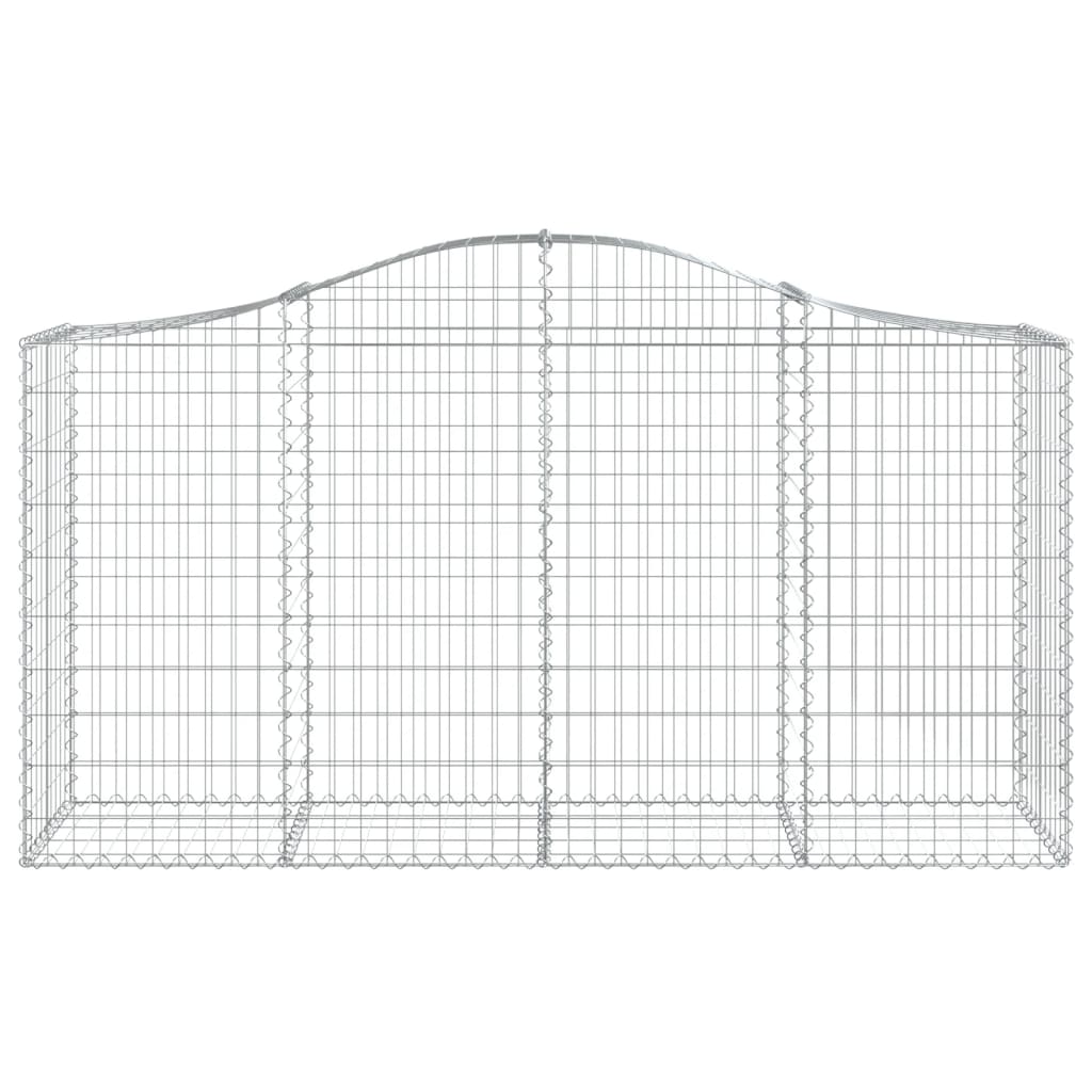 Arched Gabion Baskets 8 pcs 200x50x100/120 cm Galvanised Iron