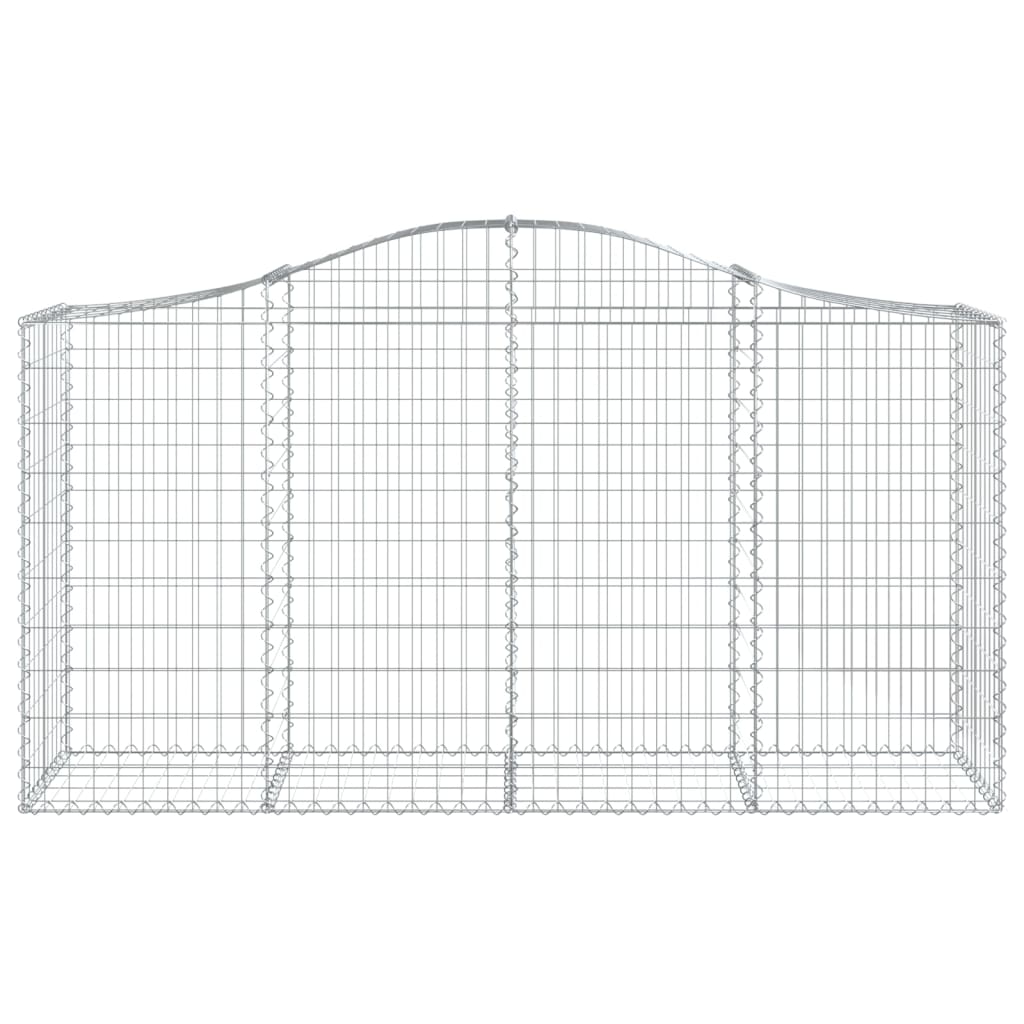 Arched Gabion Baskets 50 pcs 200x50x100/120 cm Galvanised Iron