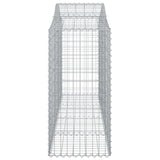 Arched Gabion Baskets 4 pcs 200x50x120/140 cm Galvanised Iron
