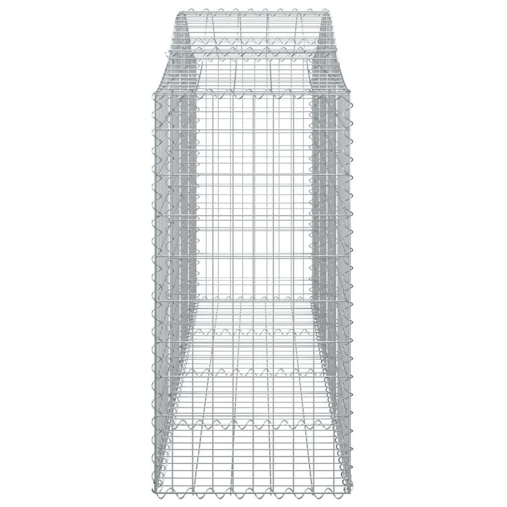Arched Gabion Baskets 6 pcs 200x50x120/140 cm Galvanised Iron